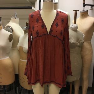 Free People•embroidered tunic
